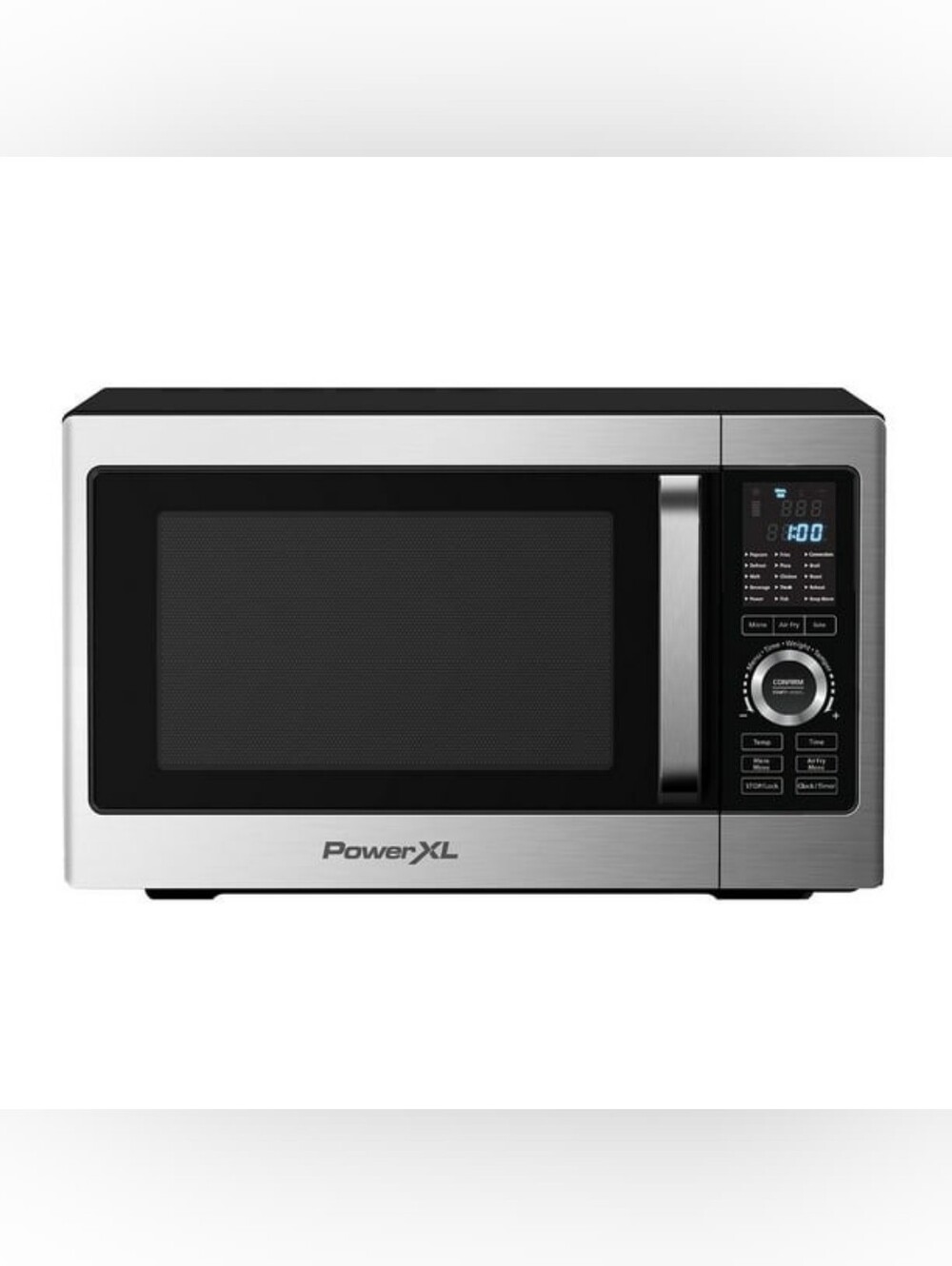 PowerXL Stainless Steel Countertop Microwave - Stainless/Black $230